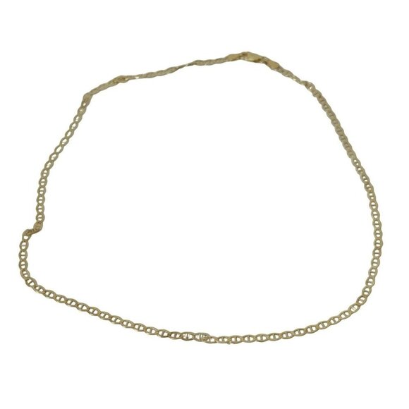 Gold Tone Link Chain Necklace 925 18" NEW W/O TAGS - Picture 2 of 5